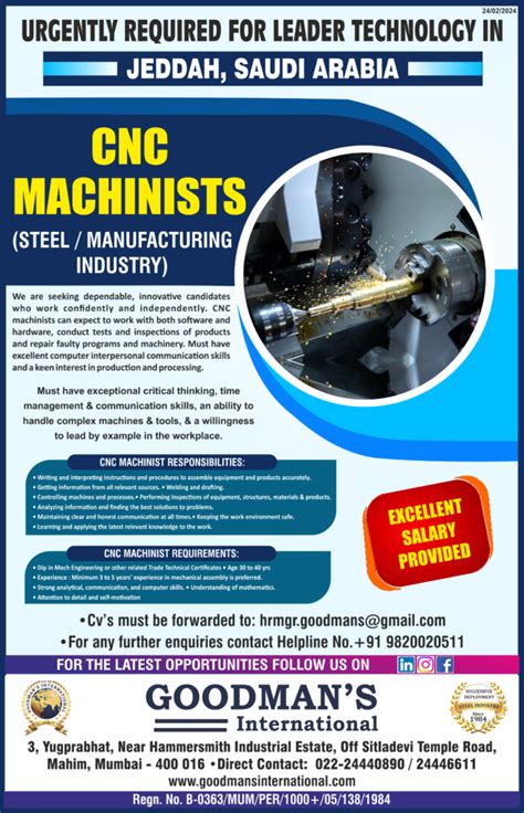 cnc machine jobs in saudi arabia|jooble cnc jobs.